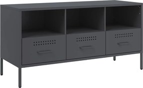 vidaXL antracitszürke acél TV-szekrény 100,5 x 39 x 50,5 cm
