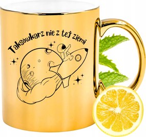 Prémium Arany Fényes Bögre Taxisofőr Ajándék Nyomtatott Fotó