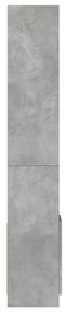 betonszürke szerelt fa magasszekrény 92 x 33 x 180 cm