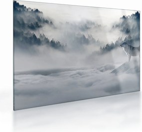 A farkasok képe (üvegen) (70x50 cm)