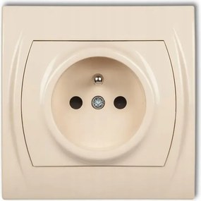 1LGP-1z Bézs elektromos aljzat földelt Logo Karlik