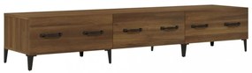 barna tölgyszínű szerelt fa TV-szekrény 150 x 34,5 x 30 cm