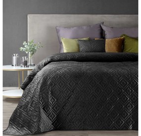 Ariel3 bársony ágytakaró Fekete 220x240 cm