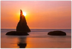 Poszterek 200x135 Sziklák Naplemente Tenger