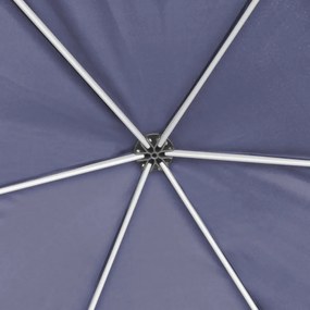 sötétkék hatszögletű felugró pavilon 6 oldalfallal 3,6 x 3,1 m