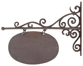 Feliratozható öntöttvas cégér, jelölő tábla, ovális