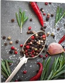 Üveg Vágódeszka 40x52 Fűszerek A Konyhába