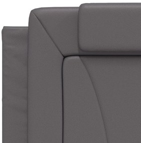 szürke műbőr ágykeret Viana matrac nélkül 80 x 200 cm