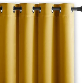 AmeliaHome Blackout EYELETS függöny, mustárszínű, 140 x 245 cm