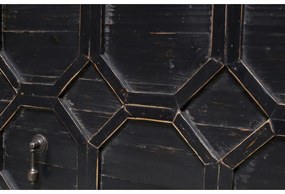 Fekete újrahasznosított fa TV-állvány 160x50 cm Bequest – BePureHome