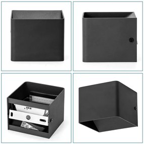 Aigostar - LED Fali lámpa LED/5,5W/230V 10x10 cm fekete