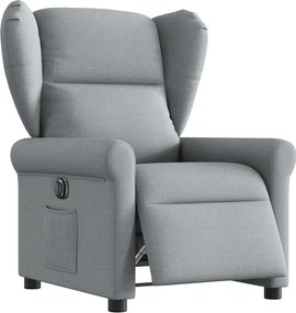 vidaXL világosszürke szövet elektromos dönthető fotel