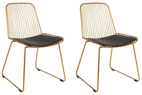 Aranyszínű fém szék kétdarabos szettben PENSACOLA Beliani