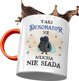 Narancssárga bögre a Legyek Dekorátorának Nem Ül Nyomtatott Fotóval