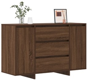 Oldalszekrény Barna Tölgy 120x41x75 cm Műgyanta