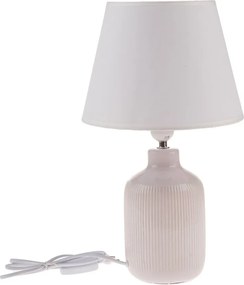 Krémszínű asztali lámpa textil búrával (magasság 41 cm) – Dakls