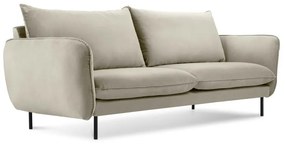 Vienna bézs bársony kanapé, 160 cm - Cosmopolitan Design