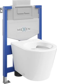 Mexen Rico falba alatti WC készlet Fenix XS-U WC csészével, fehér fényes - 6853372XX00