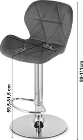 Akciós bárszék öko bőrből WEST, fehér II. osztály