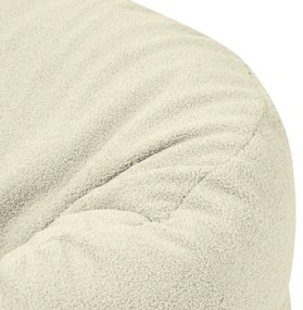 Krémszínű buklé gyerek babzsákfotel Roll 80 – SLOWDOWN