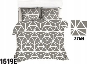 Ágyneműhuzat 200x220 szürke fehér geometrikus