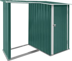 Fatároló fészerrel, 200x104x159 cm, sötétzöld, ARPOL TYP 1