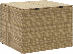 vidaXL vegyes bézs polyrattan kerti tárolóláda 291 L