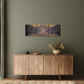 Kép - Arany mandala nyilakkal (órával) (90x30 cm)