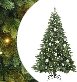 vidaXL Mű karácsonyfa 300 LED-del állvánnyal Zöld 180 cm PE és PVC