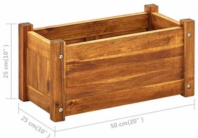 vidaXL kerti akácfa magaságyás 50 x 25 x 25 cm