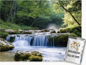 3D Fotótapéta Vízesés Erdő Tájkép Hálószoba Nappali Tapéta Flizelina 300x210