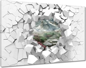 Vászonkép 90x60 Hegyi kilátás Tájkép Köd