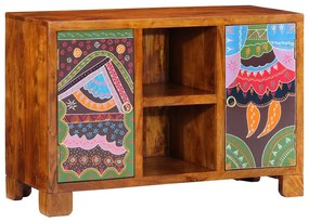 tömörfa akácfa többszínű komód 90x35x60