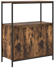 füstölt tölgy fürdőszobaszekrény polcokkal 76,5x35x95 cm