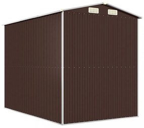 sötétbarna horganyzott acél kerti fészer 192 x 274 x 223 cm