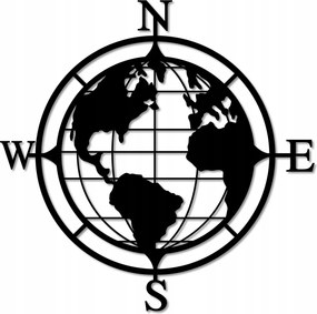 Áttört Kép Földgömb Égtájak 40x40 Képek Nappaliba Faliképek