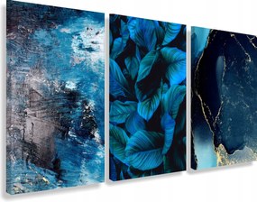 Vászonkép nappaliba Fali dekoráció Kobalt absztrakt 90x180