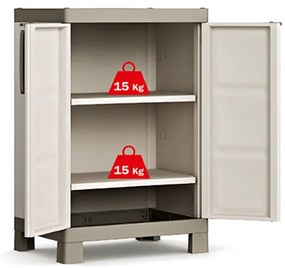 Keter Zárható alacsony Excellence LOW műanyag szekrény 2 állítható polccal