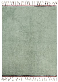 Zöld pamutszőnyeg 140 x 200 cm CAPARLI Beliani