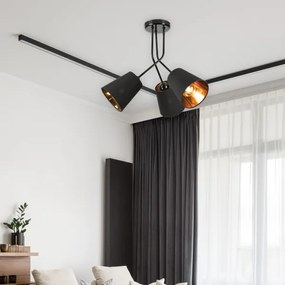 Csillár rúdon IRMA 3xE27/15W/230V fekete