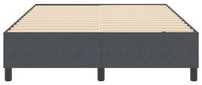 Boxspring Ágy Sötétszürke 140x200 cm Bordás Szövet