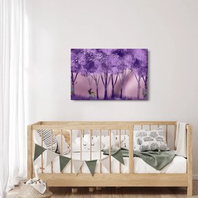 Kép - Szarvasok egy varázslatos erdőben (90x60 cm)