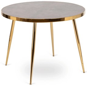 Szürke Márvány/Arany Színű Étkezőasztal. TINGA 100 cm