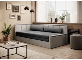 Szürke zsenília kinyitható-tárolóhelyes kanapé 214 cm Fulgeo – ELTAP