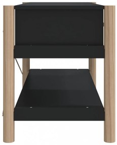 fekete szerelt fa TV-szekrény 82x38x45 cm