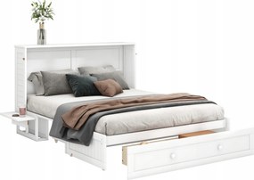 Mobil falba süllyeszthető ágy 140x200cm Franciaágy Fiókok Polcok