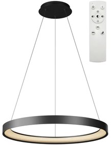Top Light-LED Dimmelhető csillár zsinóron ORBIT LED/40W/230V 3000-6500K átm. 50 cm fekete + távirányító
