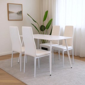 Jenna 4+1 étkező garnitúra fehér