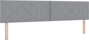 vidaXL Fejtámla Világosszürke 200 cm szövet