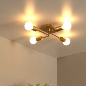 Lucide 21118/04/02 - Felületre szerelhető csillár LESTER 4xE27/40W/230V aranyszínű